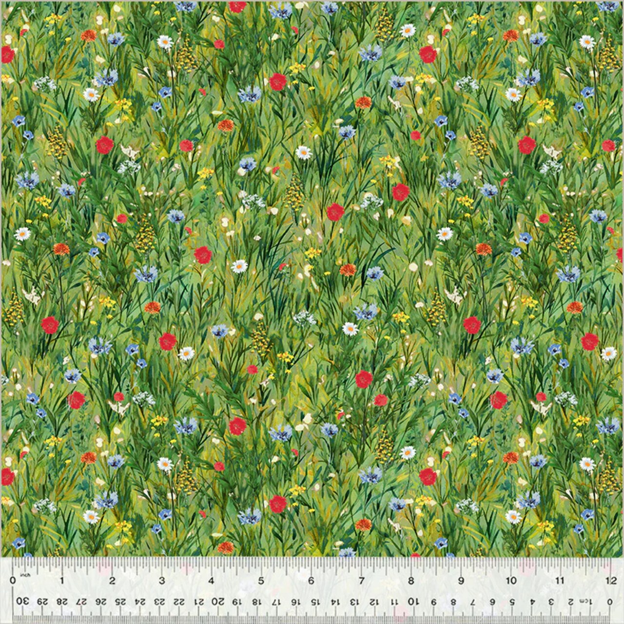 Fabric Windham Grassland Grazing Grounds Highland Hooves by the Quarter Yard 54462-5